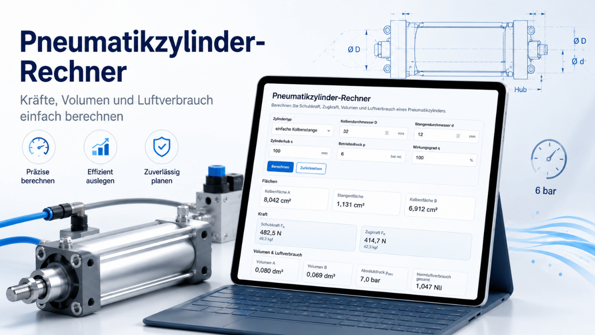Der Pneumatikzylinder-Rechner